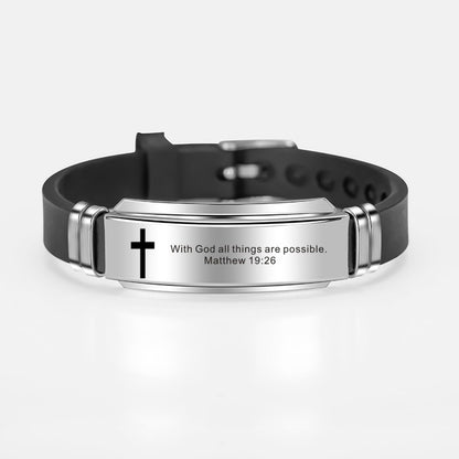 Classic Bible Verses Psalms Bracelet Bangle - Round Up Entrepreneur