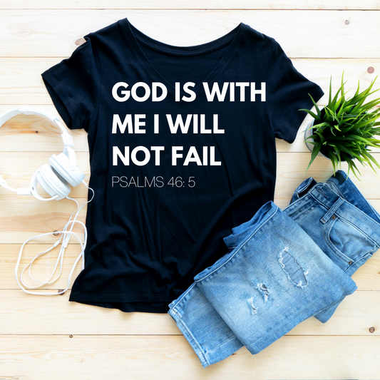 God Is With Me I Will Not Fail Unisex Shirt - Round Up Entrepreneur